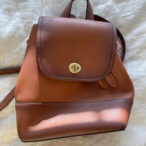 Coach leather backpack purse
